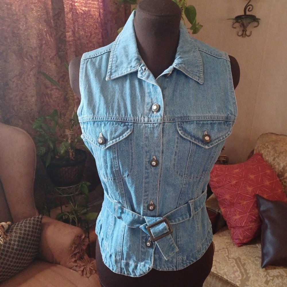 Denim Vest, Sz L